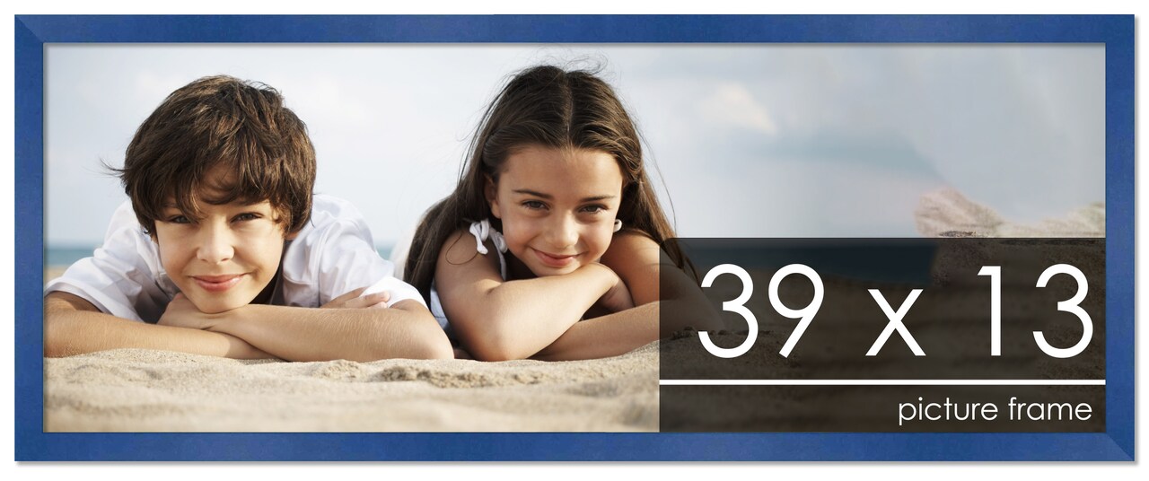 Panoramic Classic Modern Blue Frame - UV Acrylic, Foam Board Backing, Hanging Hardware